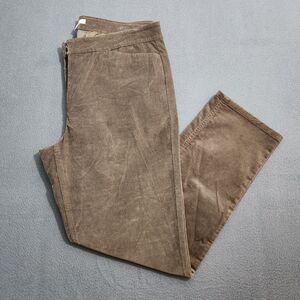 J. Jill Women 12P Brown Micro Corduroy Mid Rise Straight Leg Pants